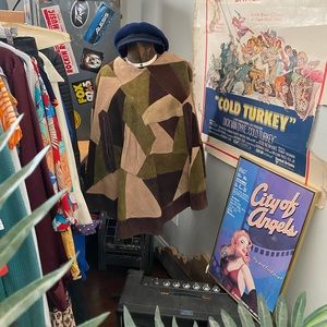Vintage Leather Poncho